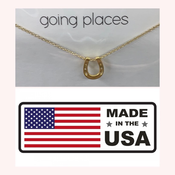 Dogeared Horse Shoe Gold Dipped Necklace - Picture 2 of 4